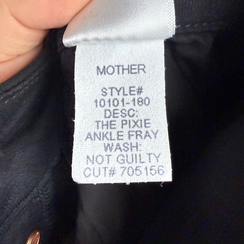 Mother Black The Pixie Ankle Fray Jeans in‎ Not Guilty - Picture 14 of 14